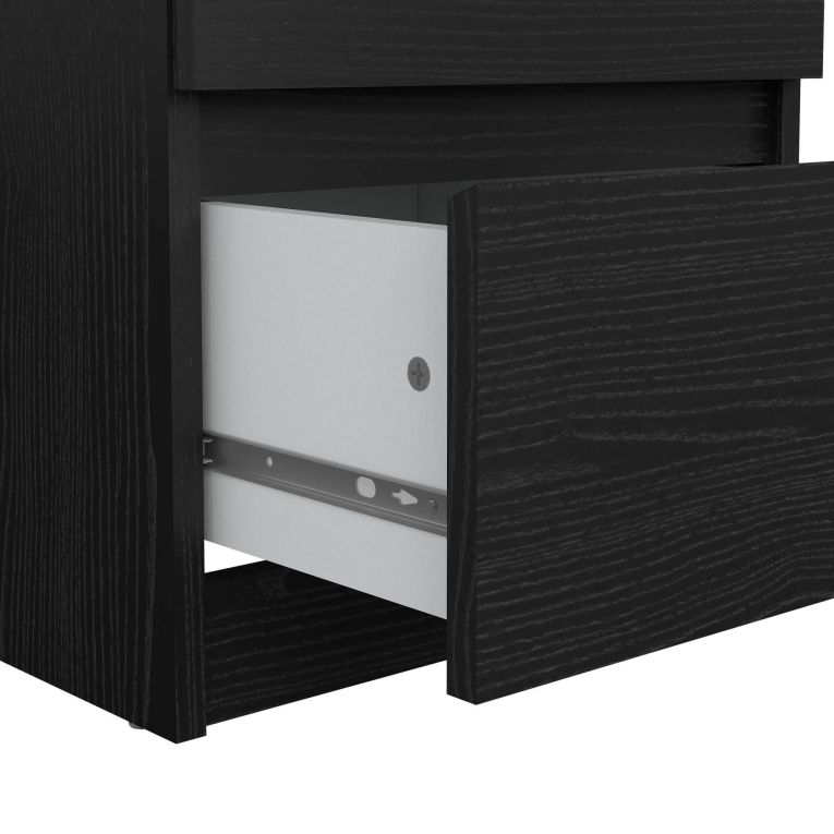 Comodino in legno nero 50x40x49h cm - Daiki