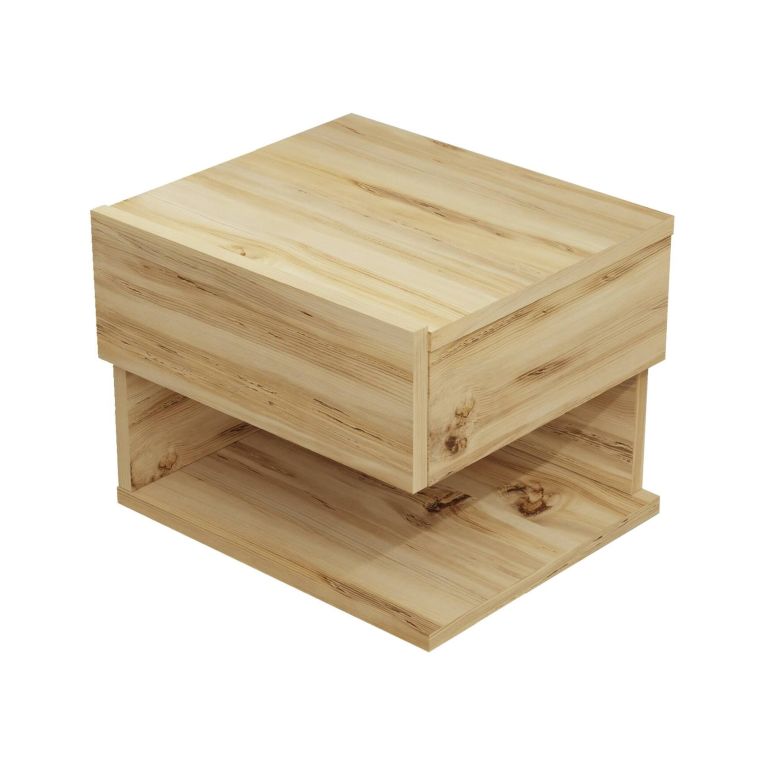 Comodino in legno quercia 40x31x35h cm - Gerardo