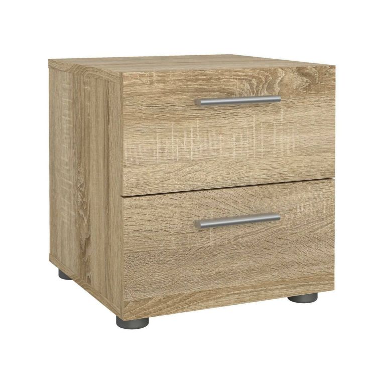 Comodino in legno quercia 40x40x42h cm - Apolla