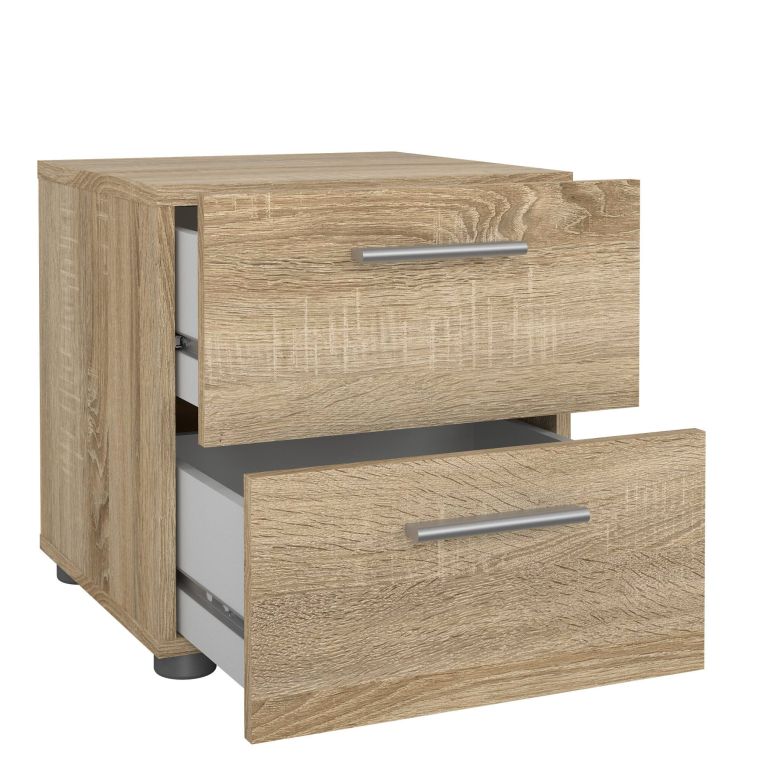 Comodino in legno quercia 40x40x42h cm - Apolla