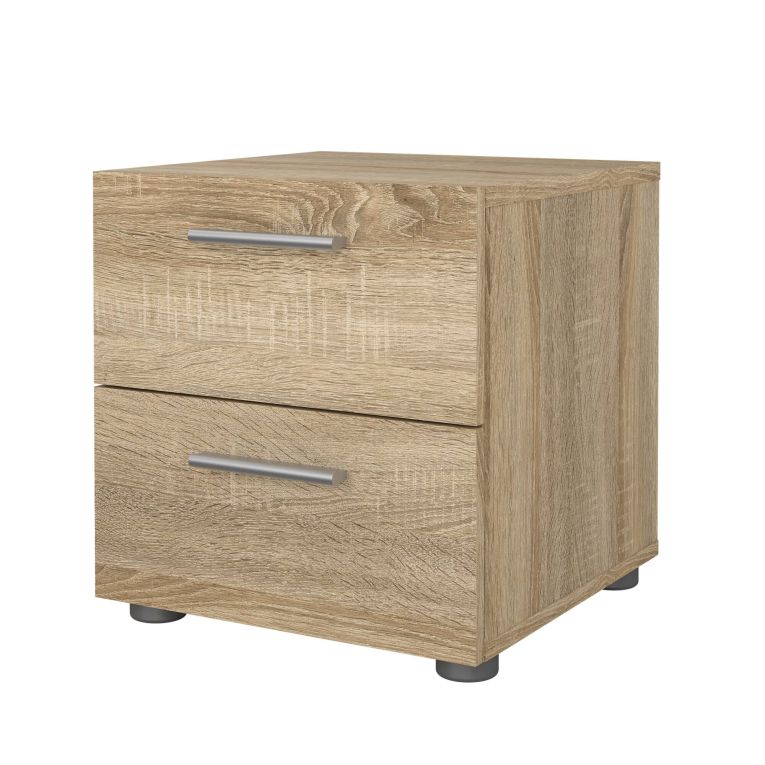 Comodino in legno quercia 40x40x42h cm - Apolla