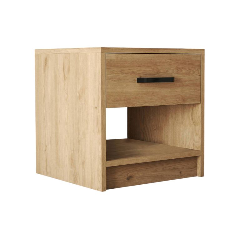 Comodino in legno quercia 52x45x46h cm - Noul