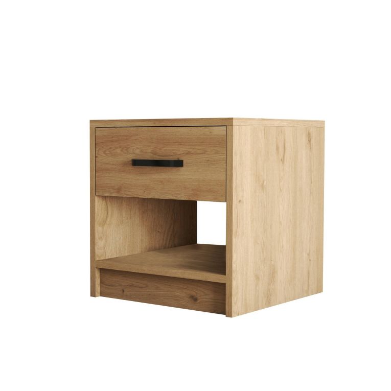 Comodino in legno quercia 52x45x46h cm - Noul