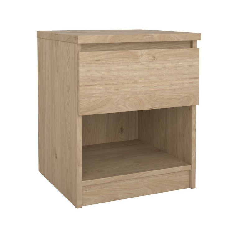 Comodino in legno rovere 40x40x49h cm - Scolastica
