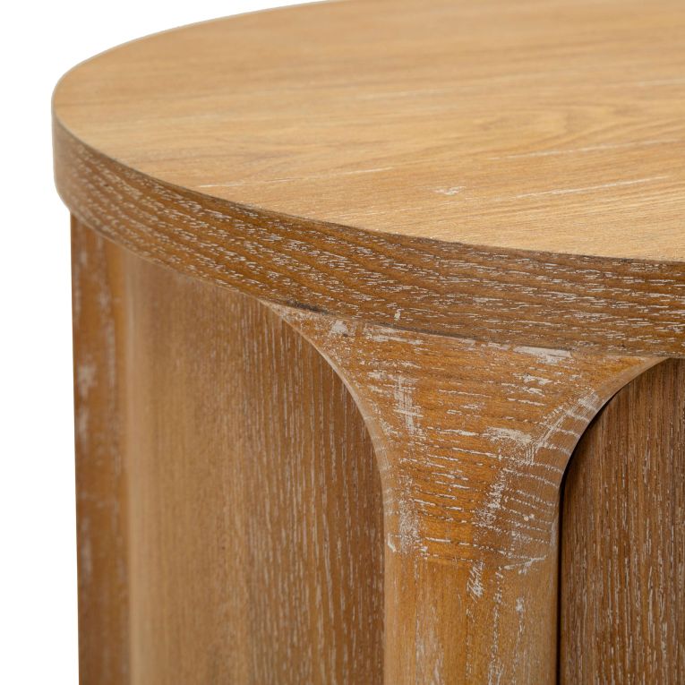 Comodino Marrone Ciliegio oro 2 Cassetti un Ripiano 38x35x52h cm, Apertura Scorrevole - Falile