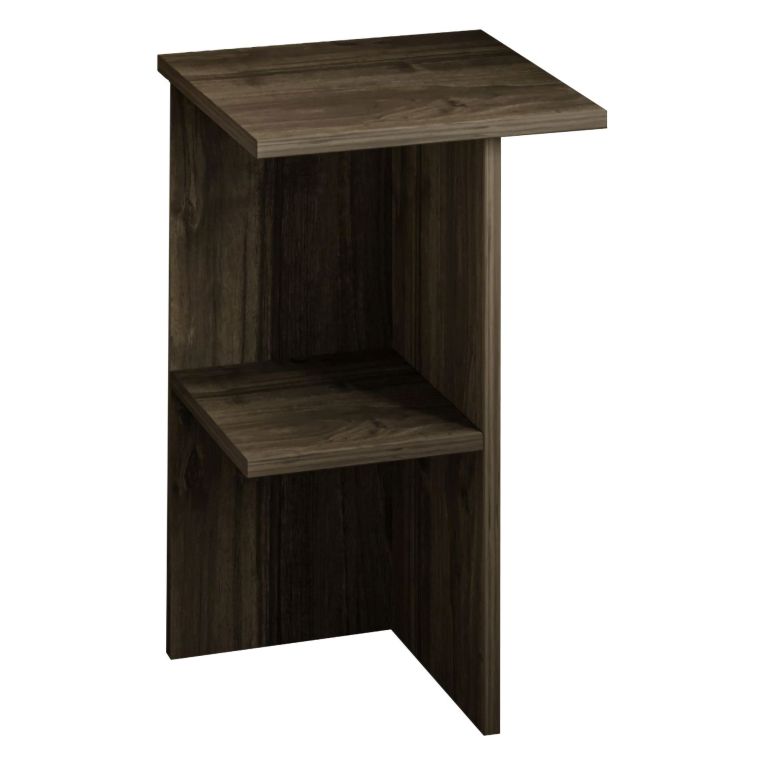 Comodino Marrone Noce un Ripiano Colore Ripiano Marrone 36x36x60h cm, Sfumatura Colore Struttura Noce - Roaschia