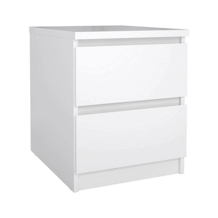 Comodino minimal bianco lucido 50x40x49h cm - Azar