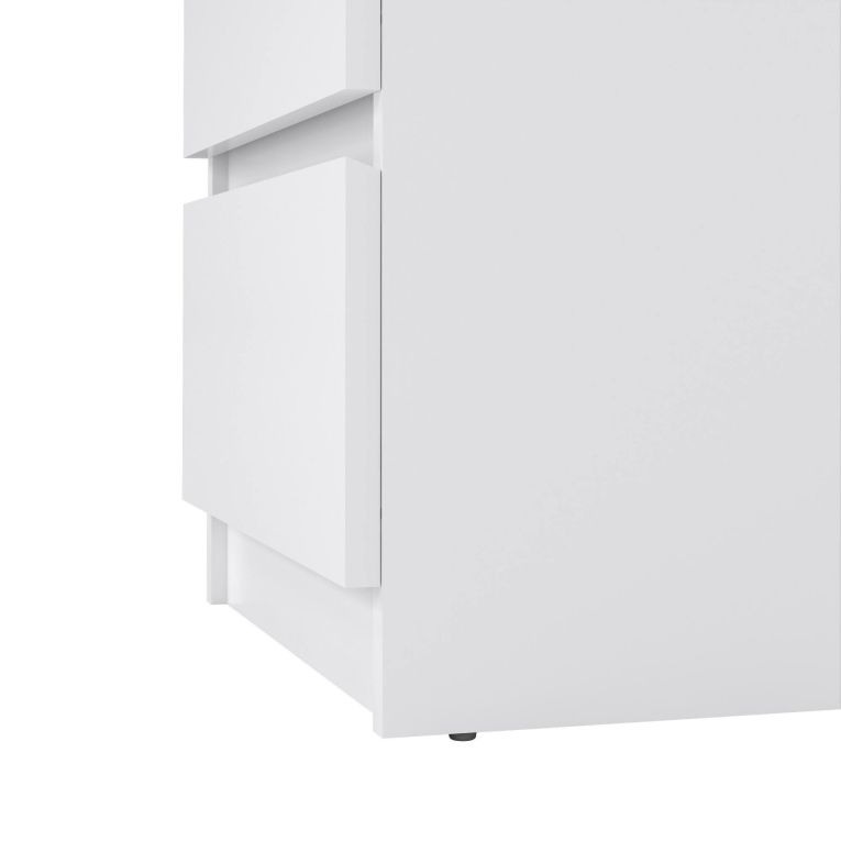 Comodino minimal bianco lucido 50x40x49h cm - Azar