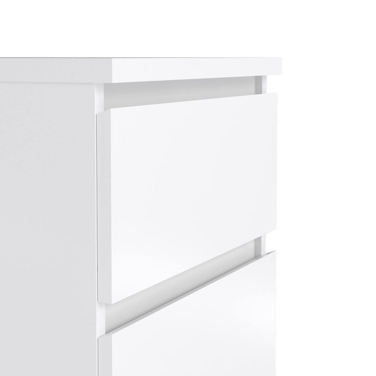 Comodino minimal bianco lucido 50x40x49h cm - Azar