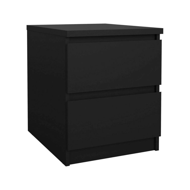 Comodino minimal nero 50x40x49h cm - Daiki