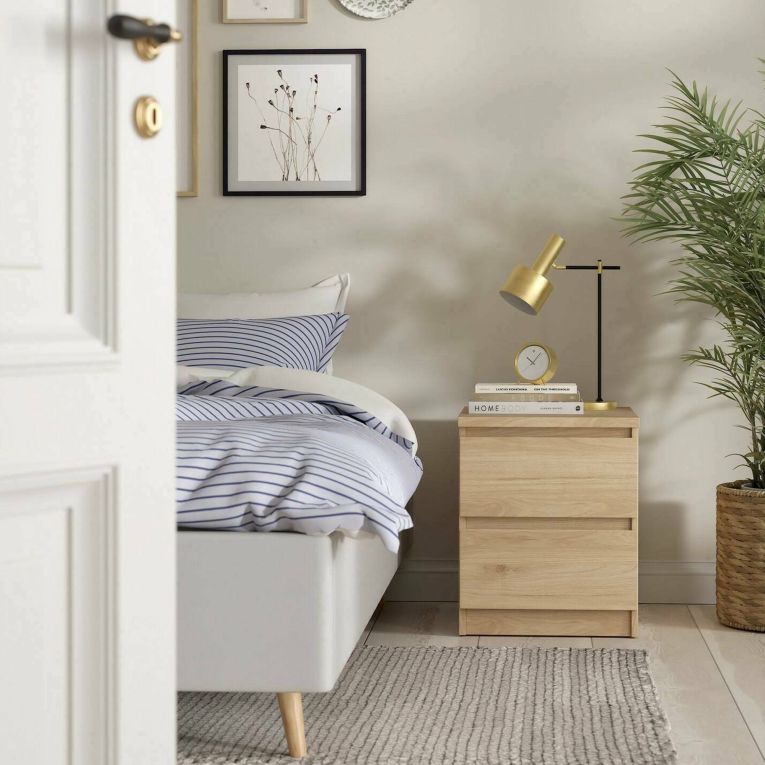 Comodino minimal rovere 50x40x49h cm - Daiki