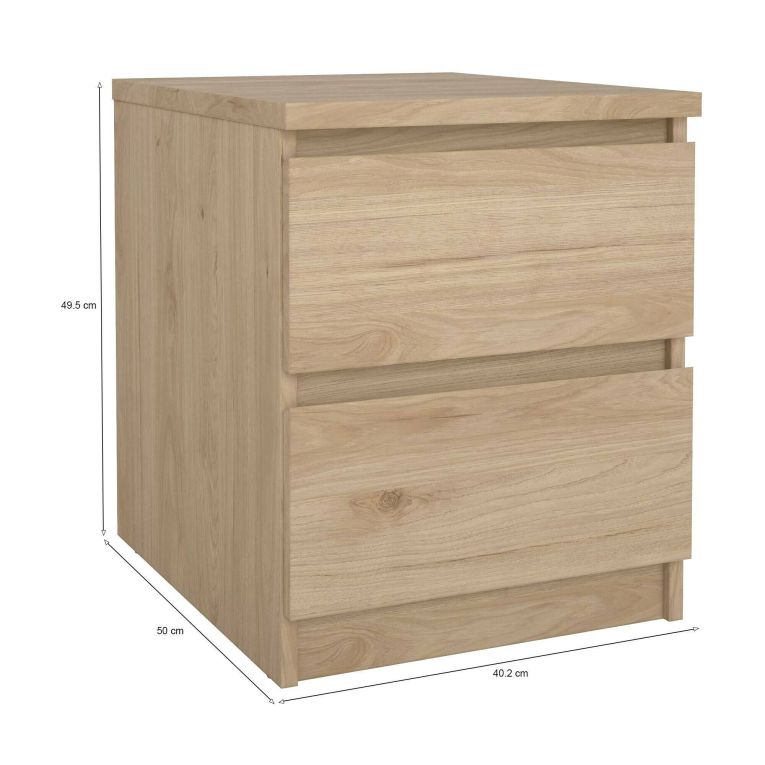 Comodino minimal rovere 50x40x49h cm - Daiki