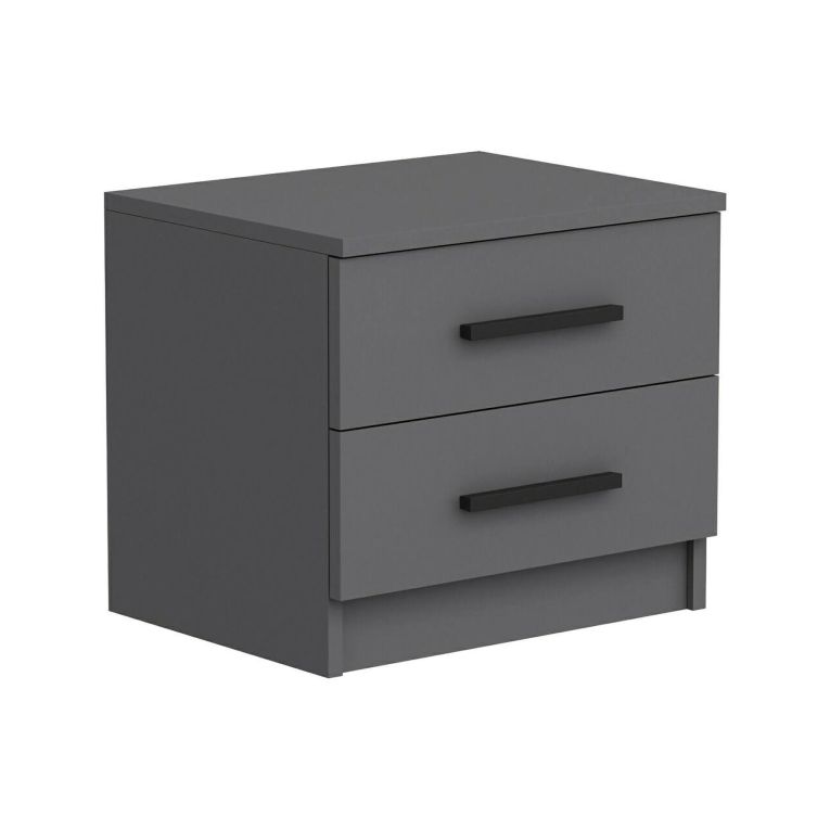 Comodino moderno antracite 50x47x40h cm - Iune