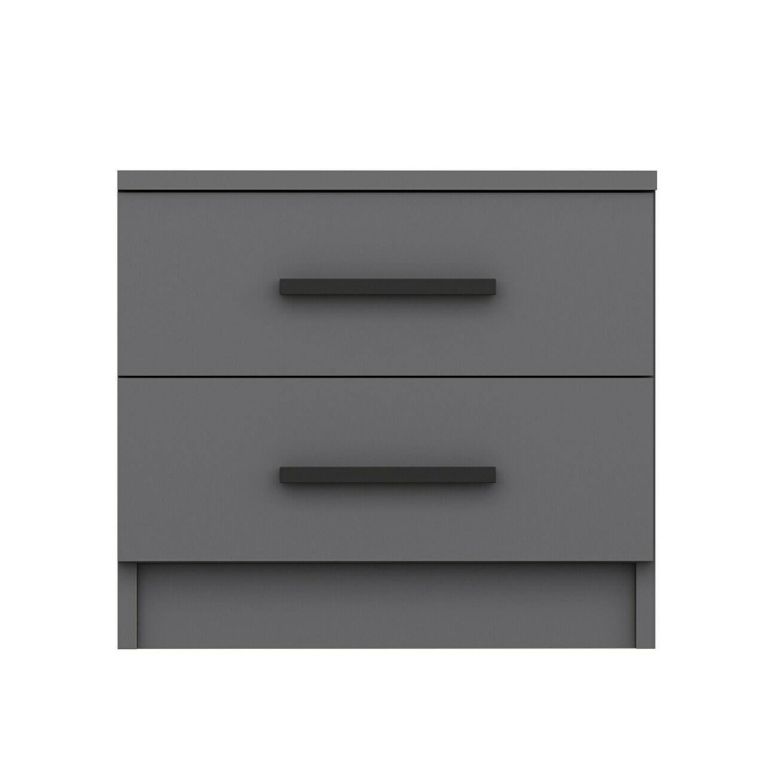 Comodino moderno antracite 50x47x40h cm - Iune