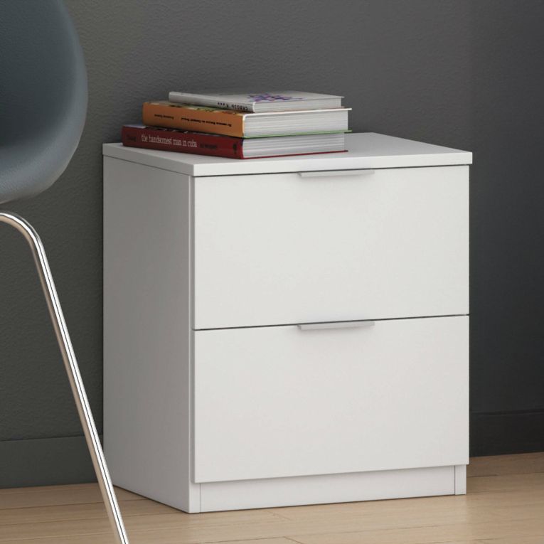 Comodino moderno bianco 38x33x45h cm - Artiglio