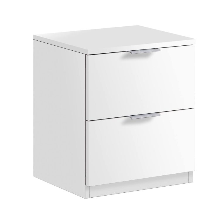 Comodino moderno bianco 38x33x45h cm - Artiglio