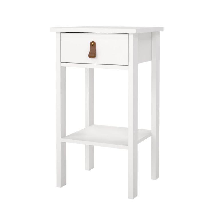 Comodino moderno bianco 40x34x70h cm - Inday
