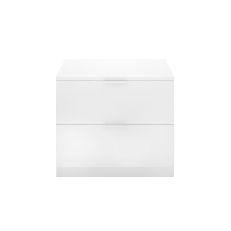 Comodino moderno bianco 50x34x46h cm - Banyan