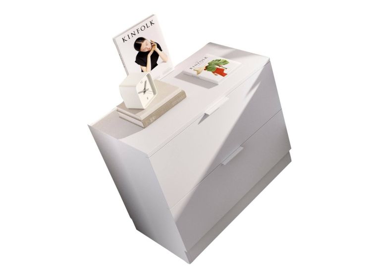 Comodino moderno bianco 50x34x46h cm - Banyan