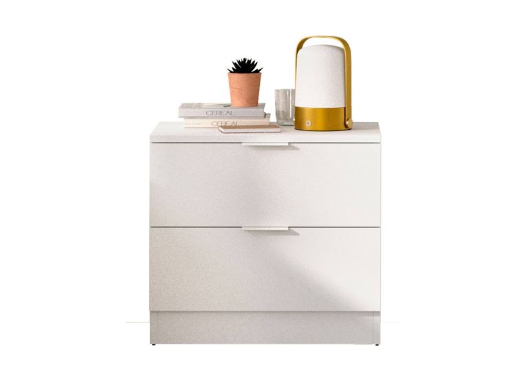 Comodino moderno bianco 50x34x46h cm - Banyan