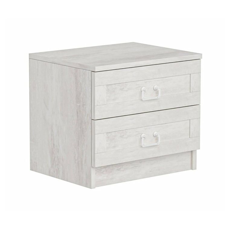 Comodino moderno bianco 54x47x40h cm - Ludovic