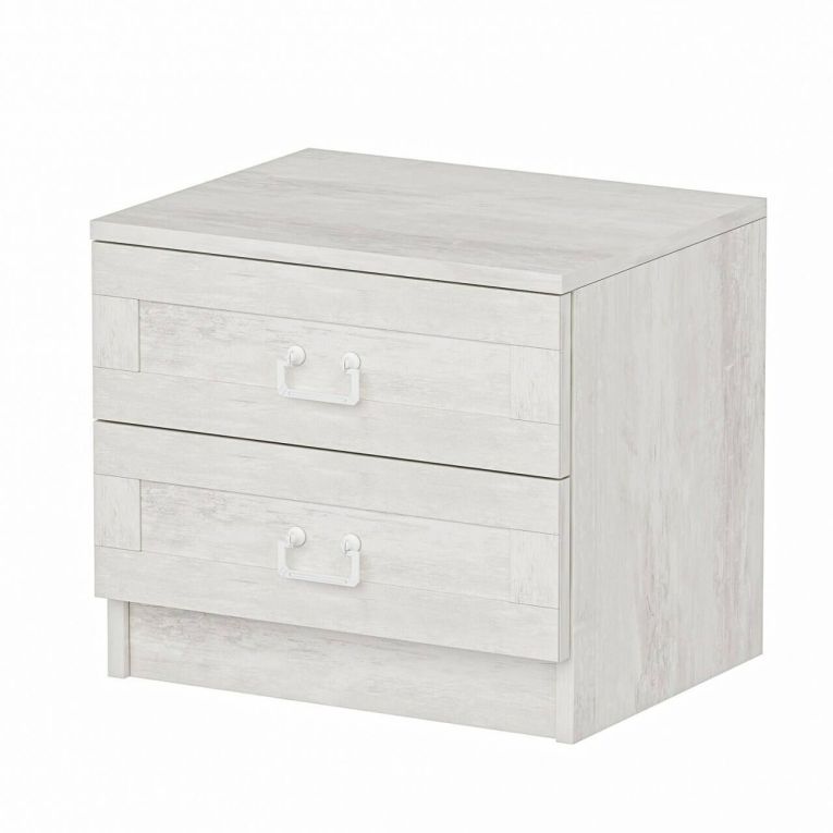 Comodino moderno bianco 54x47x40h cm - Ludovic