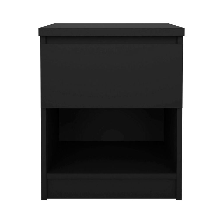 Comodino moderno nero 40x40x49h cm - Scolastica