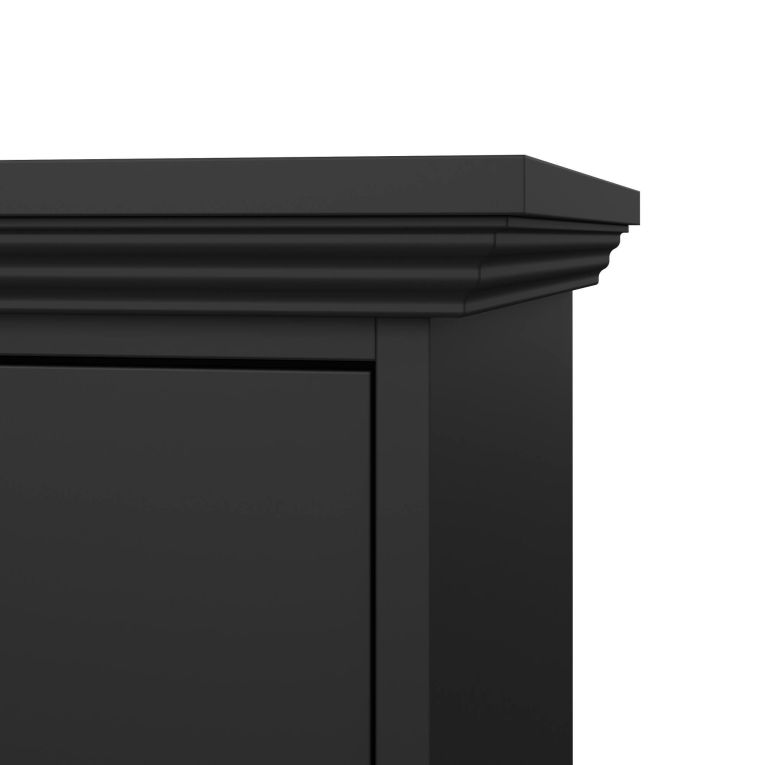 Comodino moderno nero 47x43x63h cm - Pascal