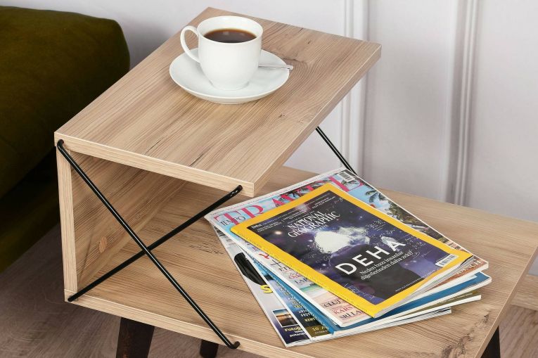 Comodino moderno quercia 50x40x55h cm - Newton