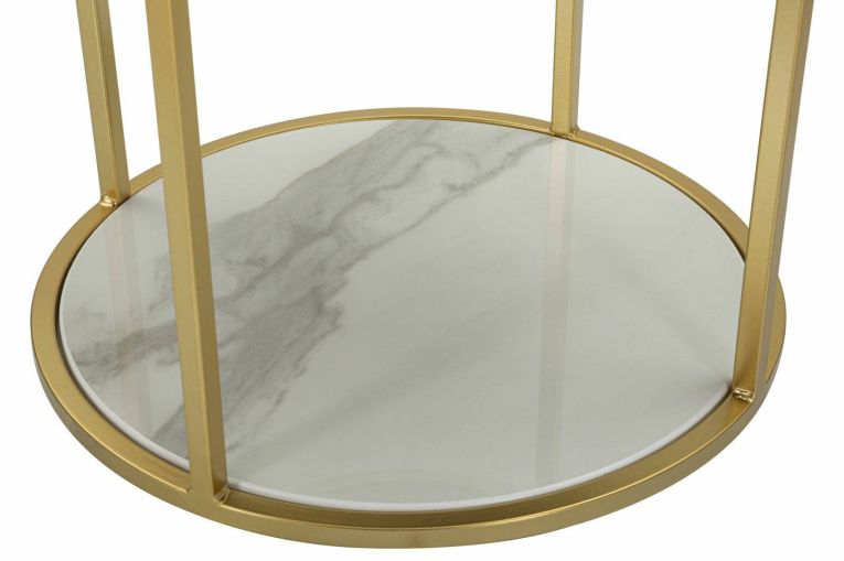 Comodino moderno rosa e bianco 42x42x48h cm - Gerhard