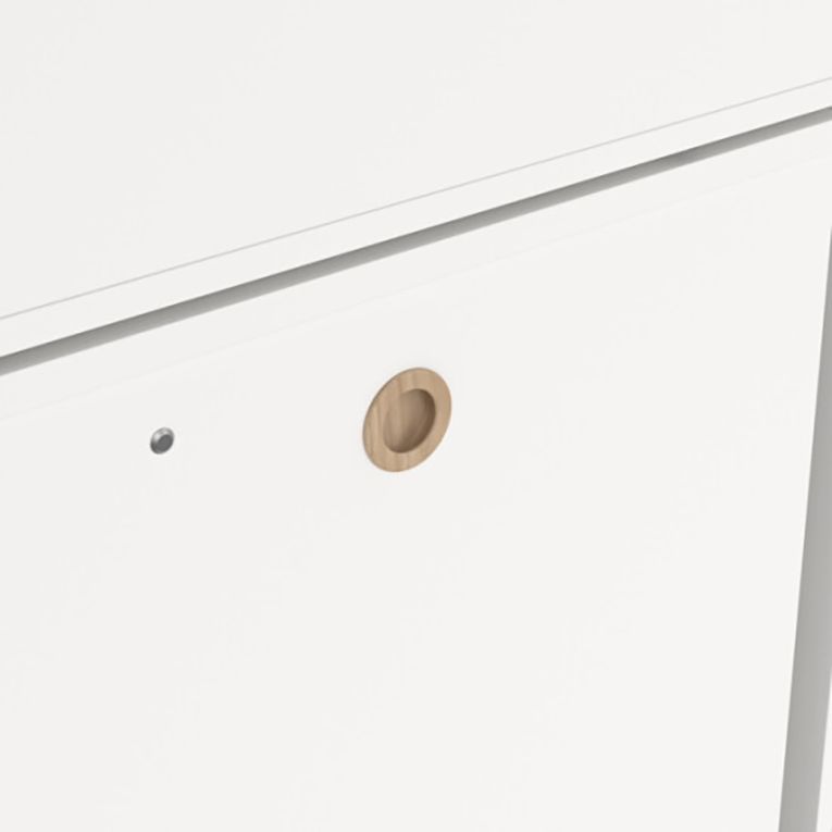 Composizione Camera da Letto Bianco Dimensione Materasso 90x200 cm Scrivania Estraibile 203x104x111h cm, un Letto - Lamedani