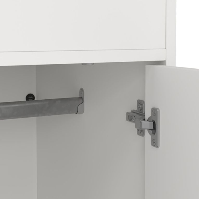 Composizione Camera da Letto Bianco un Cassetto Dimensione Materasso 90x200 cm 203x104x150h cm, Compatto Multiuso - Laliso