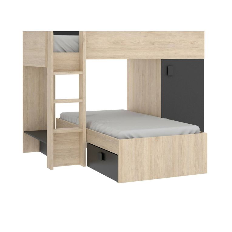 Composizione camera da letto Pax, 255x112h150 cm, Rovere e Antracite