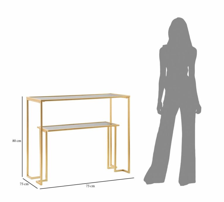 Consolle 100x35x80h cm oro - Jackson
