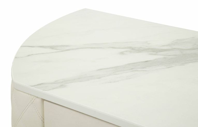 Consolle 100x40x75h cm bianco e oro - Niccolo