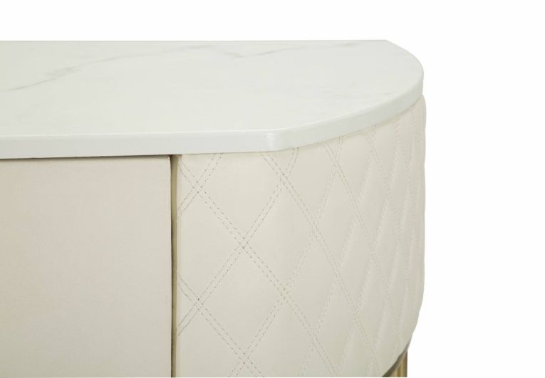 Consolle 100x40x75h cm bianco e oro - Niccolo