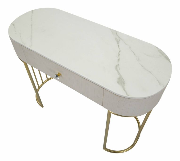 Consolle 100x40x75h cm crema e bianco - Abstraktes