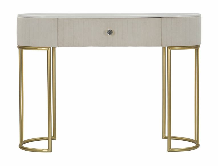 Consolle 100x40x75h cm crema e bianco - Abstraktes