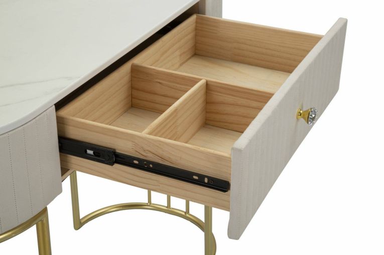 Consolle 100x40x75h cm crema e bianco - Abstraktes