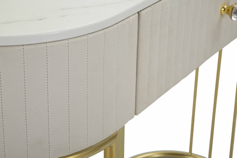 Consolle 100x40x75h cm crema e bianco - Abstraktes