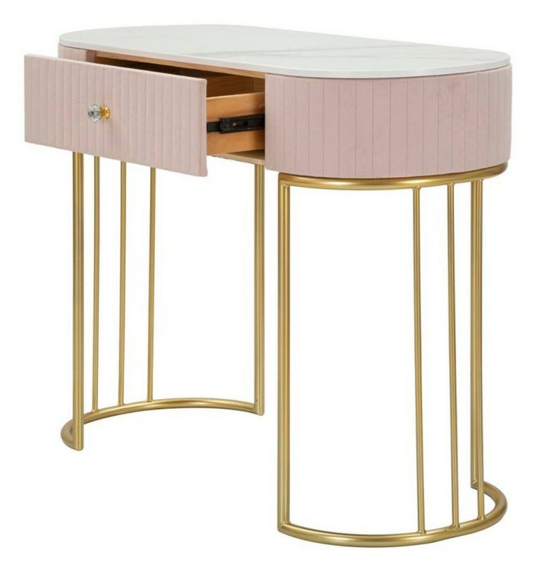 Consolle 100x40x75h cm rosa e bianco - Abstraktes