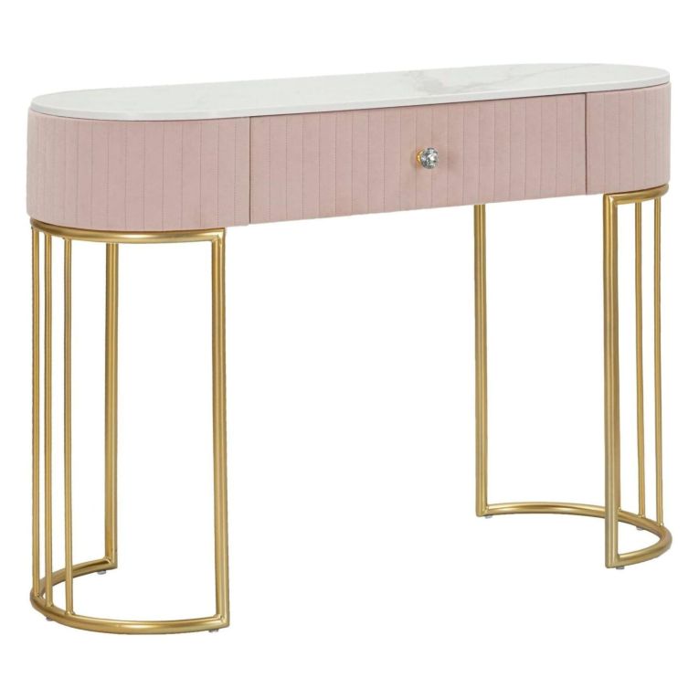Consolle 100x40x75h cm rosa e bianco - Abstraktes