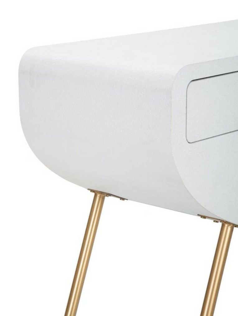 Consolle 110x40x80h cm bianco e oro - Tomato