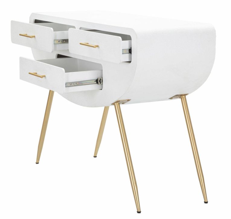 Consolle 110x40x80h cm bianco e oro - Tomato