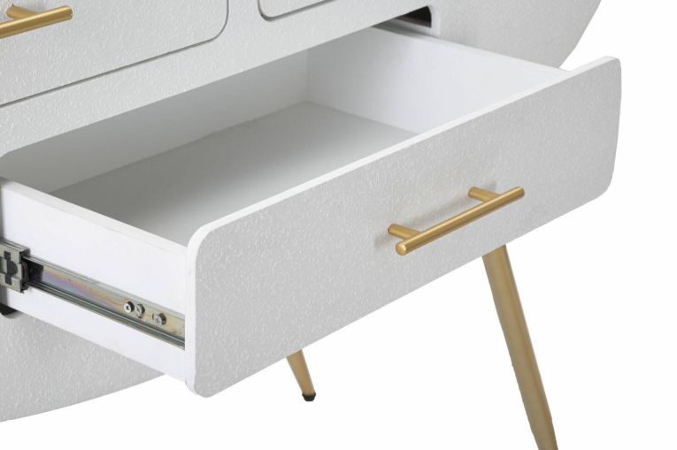 Consolle 110x40x80h cm bianco e oro - Tomato