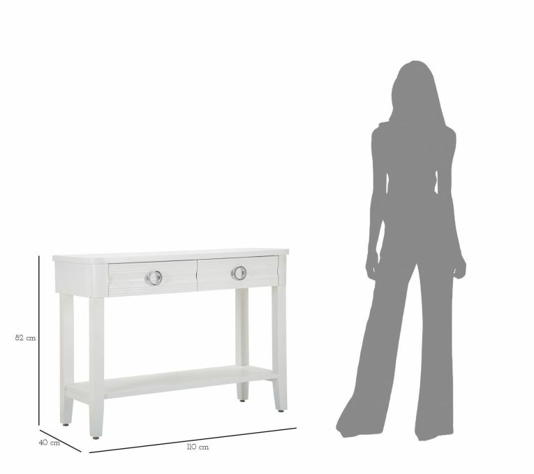 Consolle 110x40x82h cm bianco - Bakar