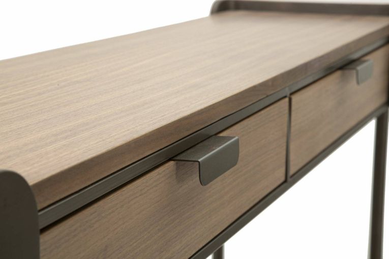 Consolle 120x31x72h cm grigio e marrone - Franz