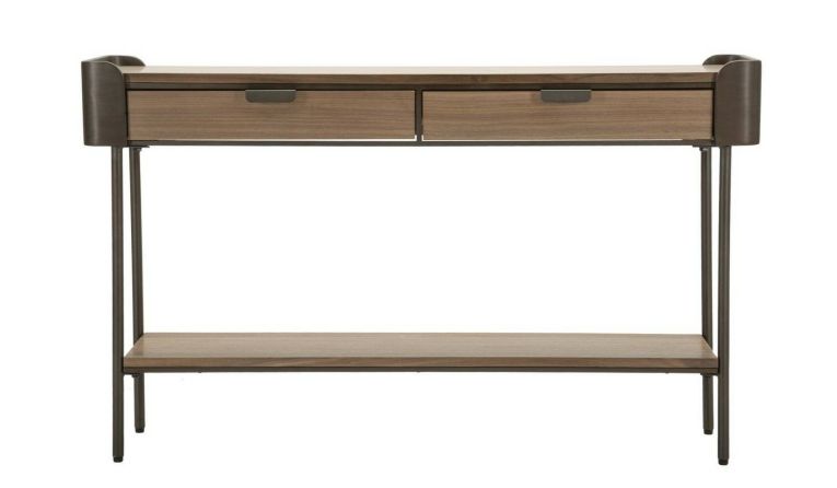 Consolle 120x31x72h cm grigio e marrone - Franz