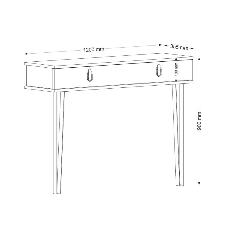 Consolle 120x36x90h cm noce - Erick