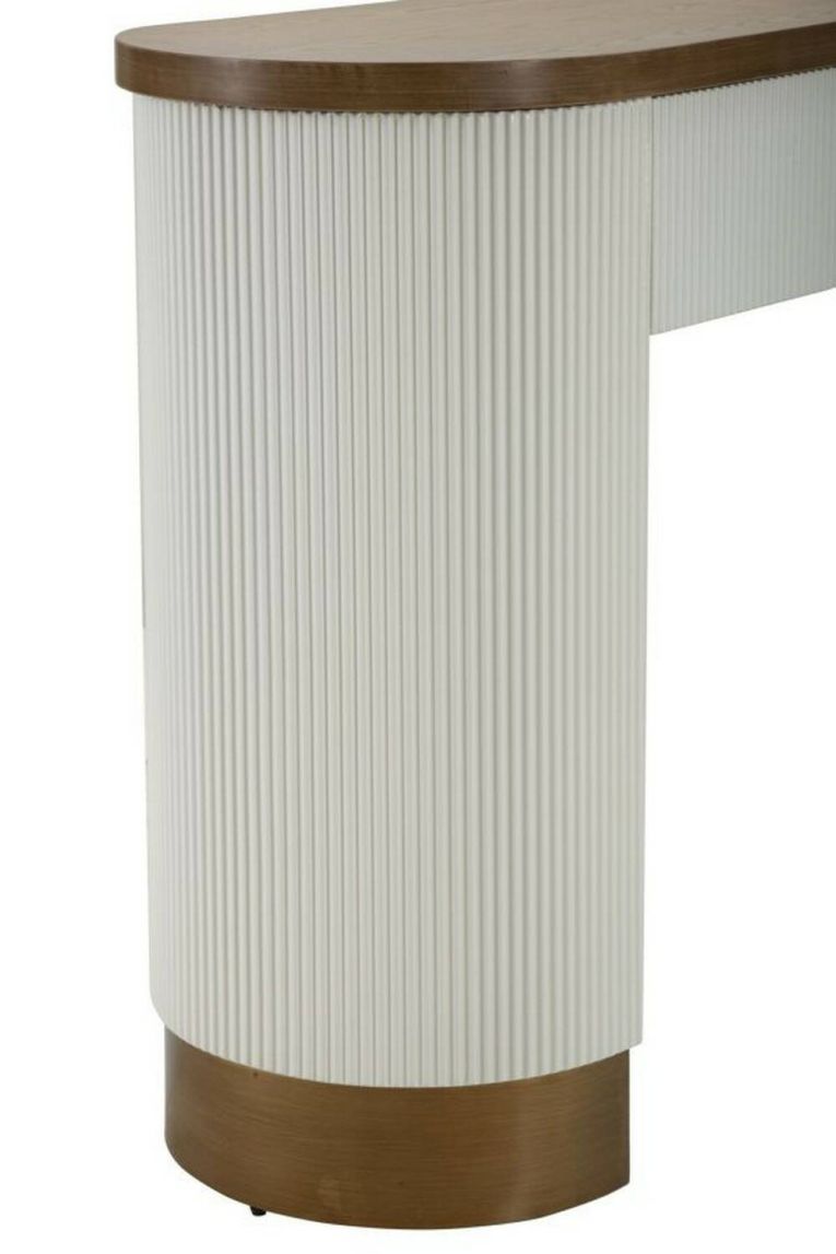 Consolle 121x40x78h cm bianco e marrone - Cadre